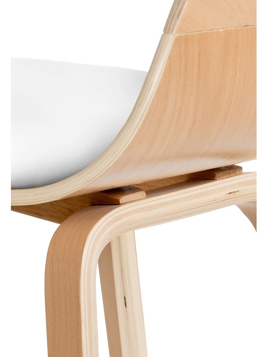 Cadeira para visitantes Kingston, natural/branco