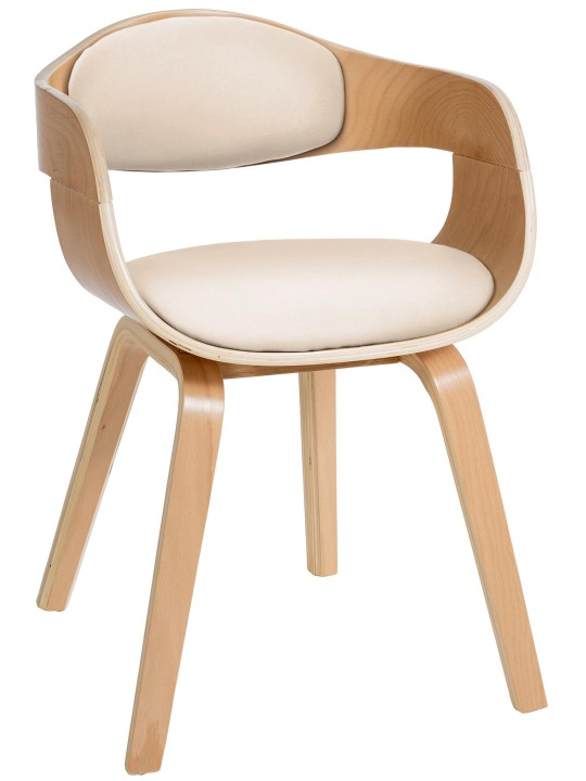 Cadeira para visitantes Kingston, natural/creme