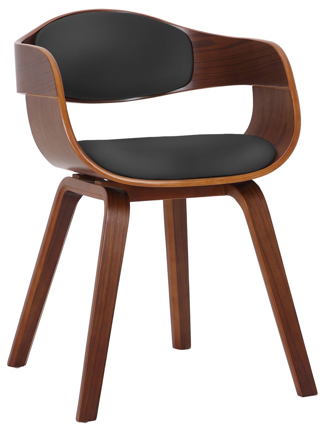 Cadeira para visitantes Kingston, nogueira/preto