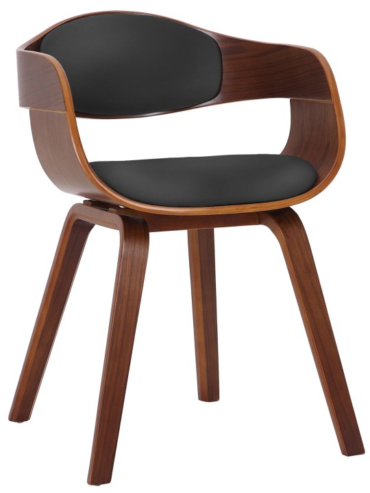 Cadeira para visitantes Kingston, nogueira/preto