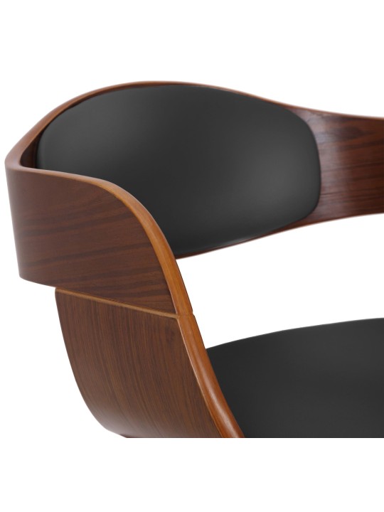 Cadeira para visitantes Kingston, nogueira/preto