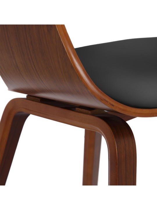 Cadeira para visitantes Kingston, nogueira/preto