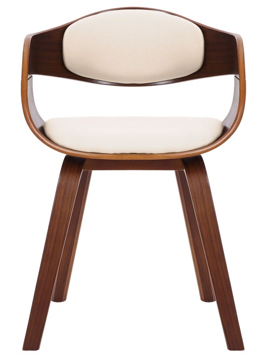 Cadeira para visitantes Kingston, nogueira/creme