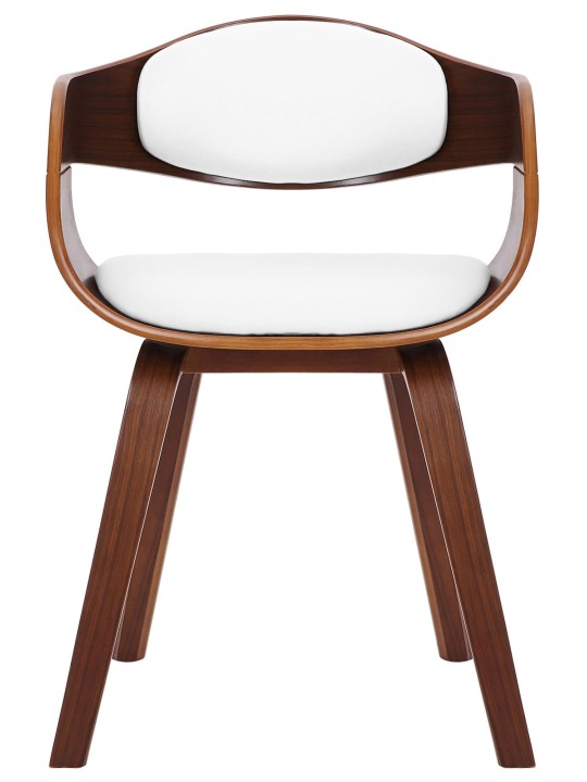 Cadeira para visitantes Kingston, nogueira/branco