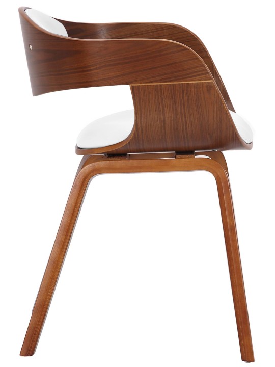 Cadeira para visitantes Kingston, nogueira/branco