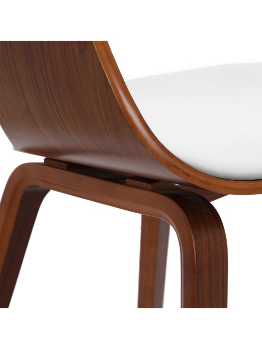 Cadeira para visitantes Kingston, nogueira/branco