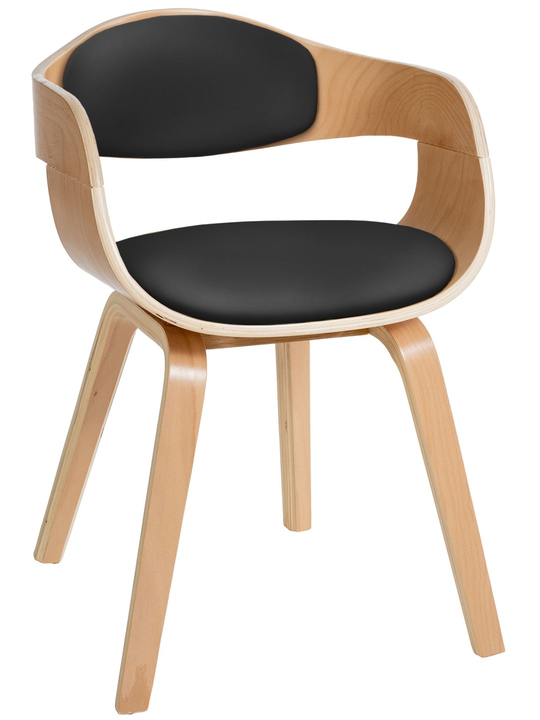 Cadeira para visitantes Kingston, natural/preto