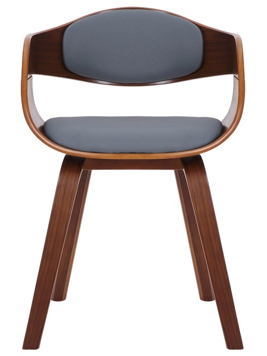 Cadeira para visitantes Kingston em couro sintético, nogueira/cinza