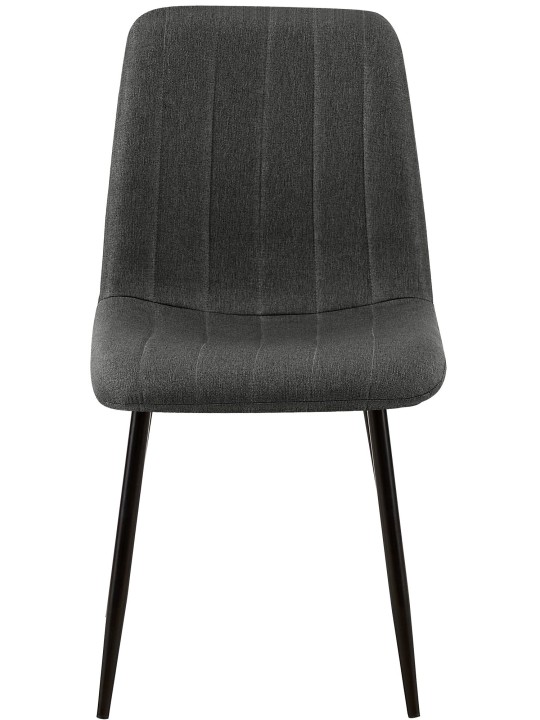 Conjunto de 4 cadeiras tecido Dijon, cinza escuro
