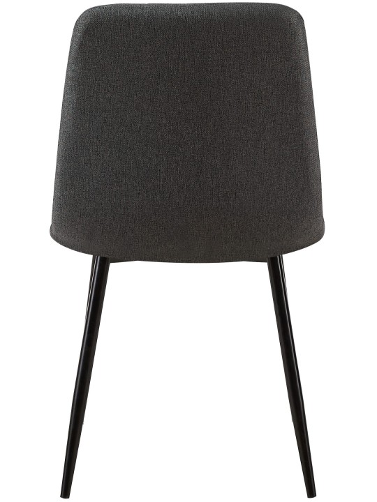 Conjunto de 4 cadeiras tecido Dijon, cinza escuro