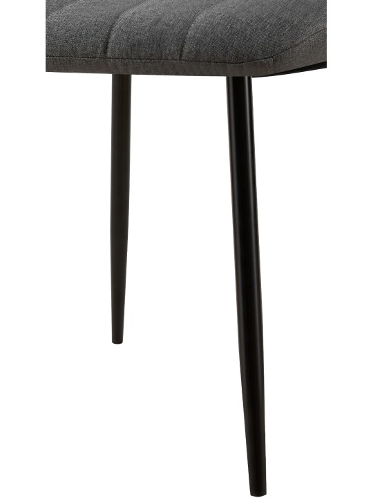 Conjunto de 4 cadeiras tecido Dijon, cinza escuro