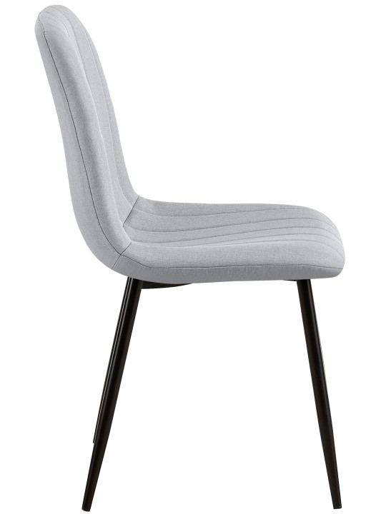 Conjunto de 4 cadeiras tecido Dijon, cinza