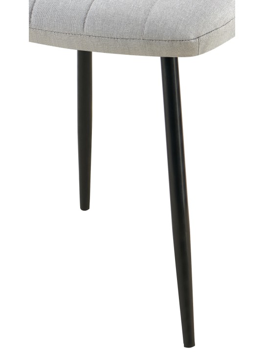 Conjunto de 4 cadeiras tecido Dijon, cinza