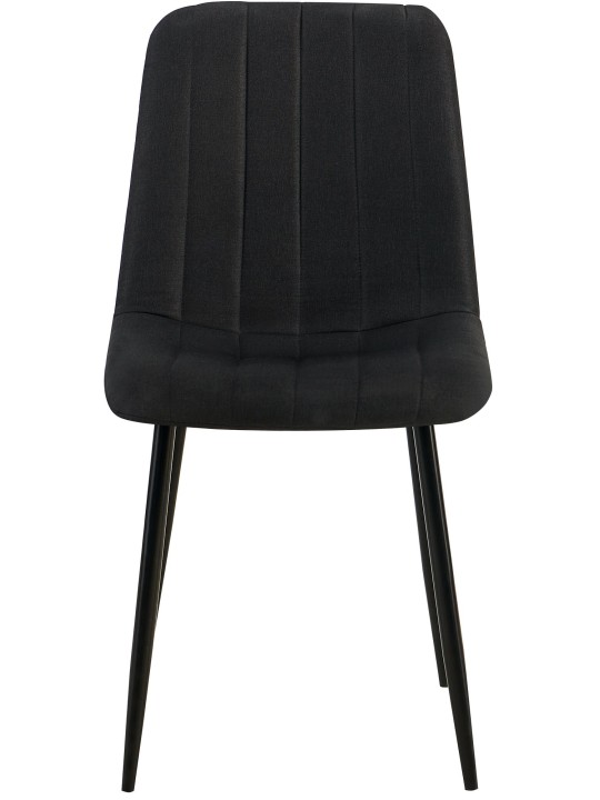Conjunto de 4 cadeiras tecido Dijon, preto