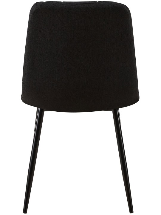Conjunto de 4 cadeiras tecido Dijon, preto
