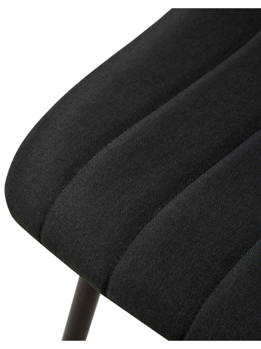 Conjunto de 4 cadeiras tecido Dijon, preto