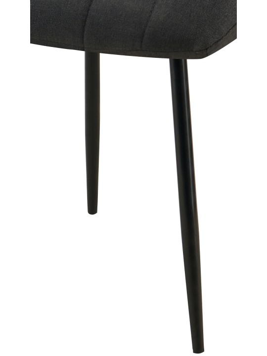 Conjunto de 4 cadeiras tecido Dijon, preto