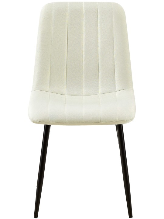 Conjunto de 4 cadeiras tecido Dijon, creme