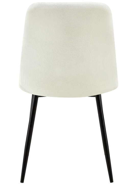 Conjunto de 4 cadeiras tecido Dijon, creme