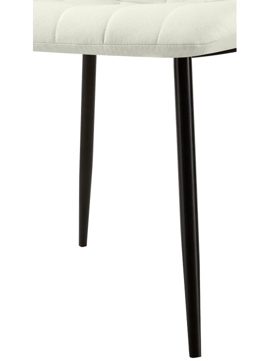 Conjunto de 4 cadeiras tecido Dijon, creme