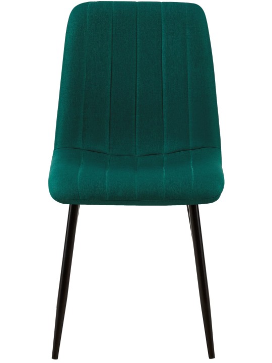 Conjunto de 4 cadeiras tecido Dijon, verde escuro