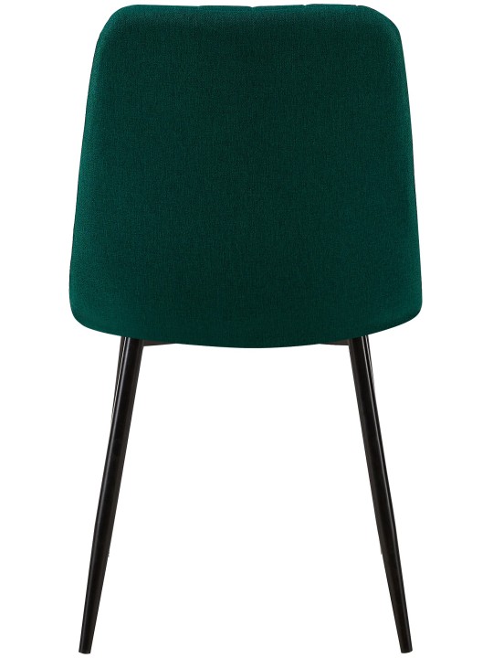 Conjunto de 4 cadeiras tecido Dijon, verde escuro