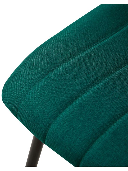 Conjunto de 4 cadeiras tecido Dijon, verde escuro