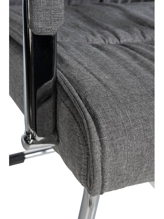 Cadeira para visitantes tecido Sievert, cinza claro