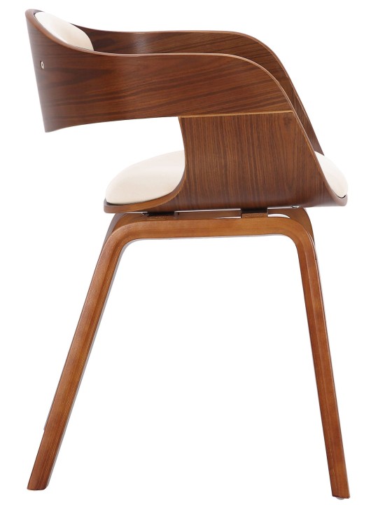 Conjunto de 2 cadeiras em couro sintético Kingston, nogueira/branco Conjunto de 2 cadeiras em couro sintético Kingston, nogueira/branco