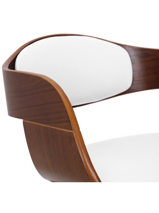 Conjunto de 2 cadeiras em couro sintético Kingston, nogueira/branco Conjunto de 2 cadeiras em couro sintético Kingston, nogueira/branco