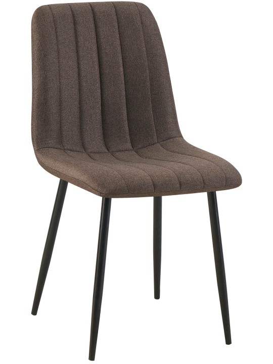 Cadeira tecido Dijon, castanho