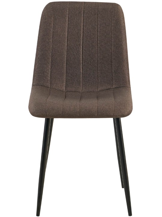 Conjunto de 4 cadeiras tecido Dijon, castanho