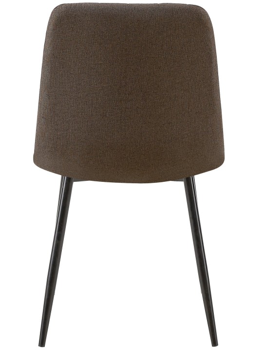 Conjunto de 4 cadeiras tecido Dijon, castanho