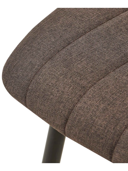 Conjunto de 4 cadeiras tecido Dijon, castanho