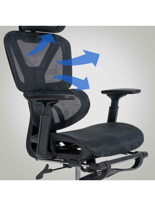 Cadeira de escritório Grover, preto