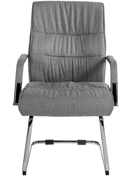Conjunto de 2 cadeiras para visitantes em tecido Sievert, cinza claro