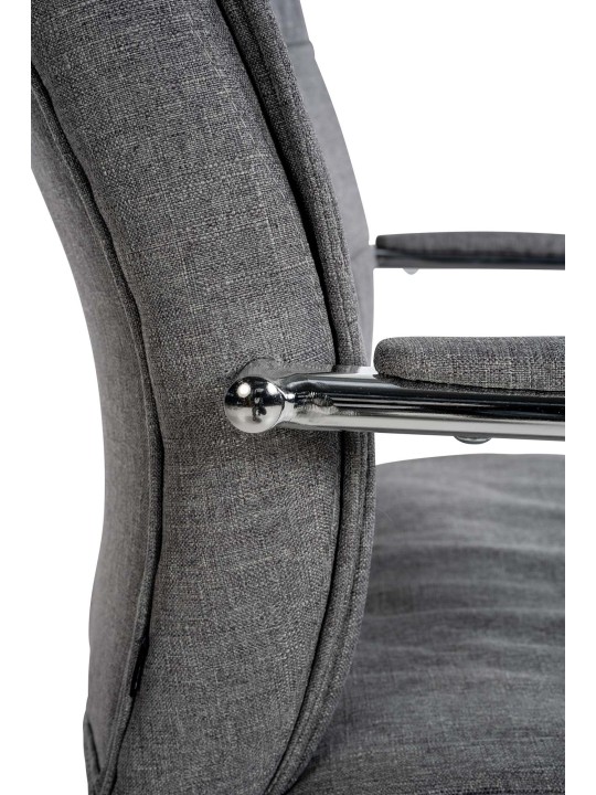 Conjunto de 2 cadeiras para visitantes em tecido Sievert, cinza claro