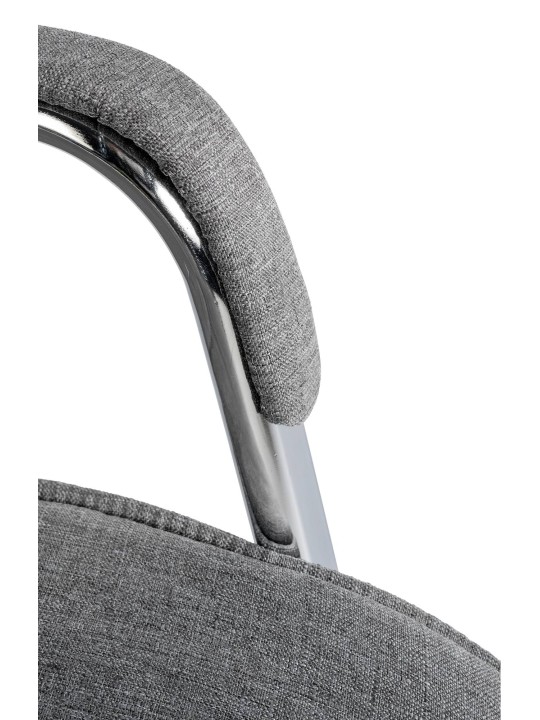 Conjunto de 2 cadeiras para visitantes em tecido Sievert, cinza claro