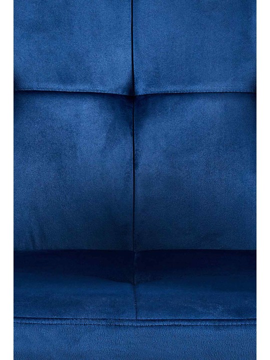 Conjunto de 2 cadeiras de jantar Emia em veludo, azul