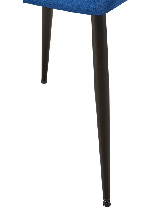 Conjunto de 2 cadeiras de jantar Emia em veludo, azul