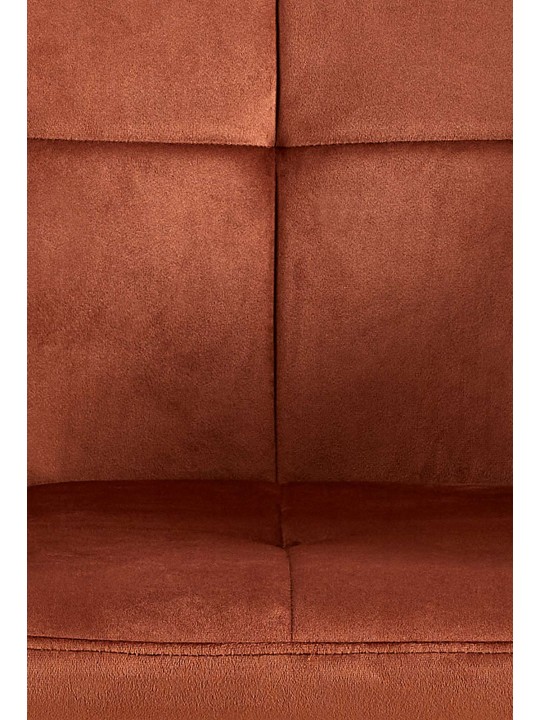 Conjunto de 2 cadeiras de jantar Emia em veludo, castanho