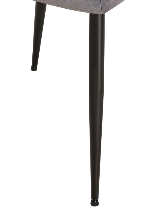 Conjunto de 2 cadeiras de jantar Emia em veludo, cinza