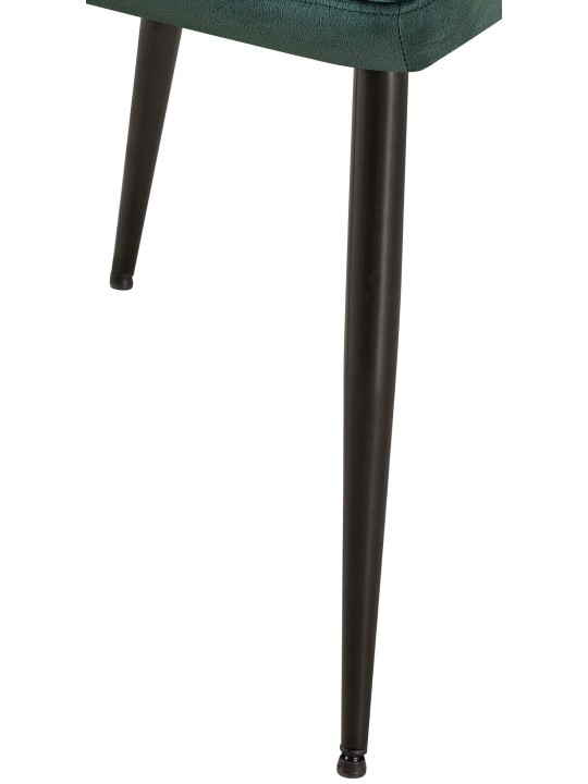 Conjunto de 2 cadeiras de jantar Emia em veludo, verde