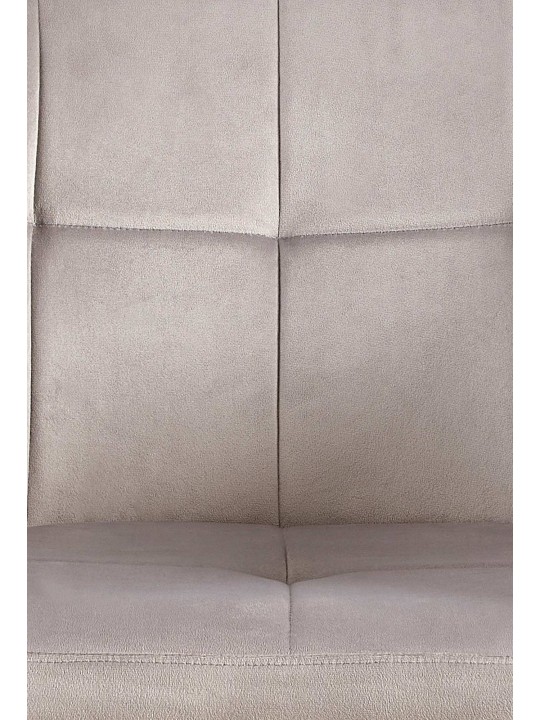 Conjunto de 2 cadeiras de jantar Emia em veludo, cinza claro