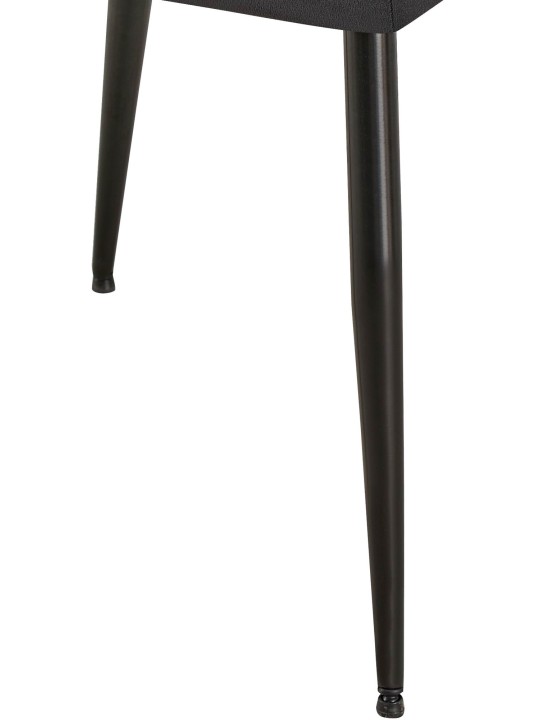 Conjunto de 2 cadeiras de jantar Emia em veludo, preto