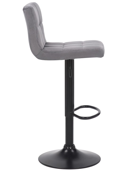 Banqueta alta Feni veludo, cinza