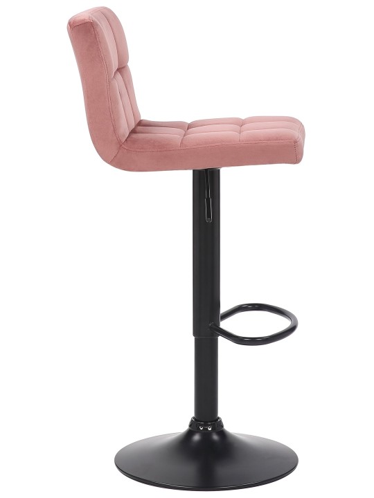 Banqueta alta Feni veludo, rosa