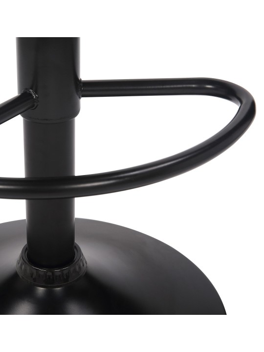 Banqueta alta Feni veludo, preto