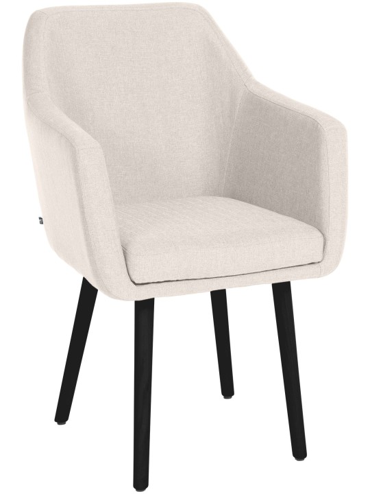 Cadeira para visitantes em tecido Utrecht, creme
