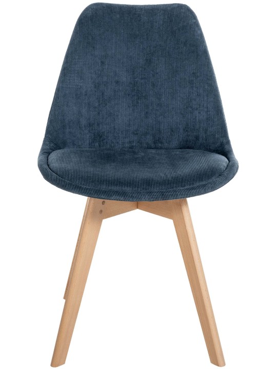 Conjunto de 4 cadeiras de corda Linares, azul escuro